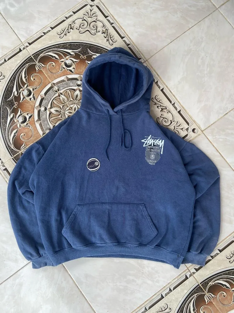 Stussy Casual Leather jacket Pria blue photo 1