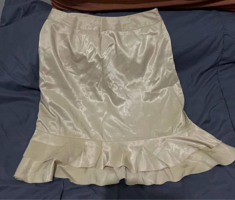 Vintage Y2K Maxi skirt Wanita cream photo 1