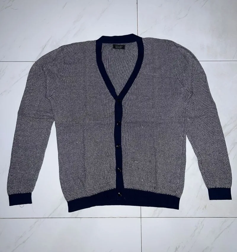 Casual Cardigan Pria black gray photo 1