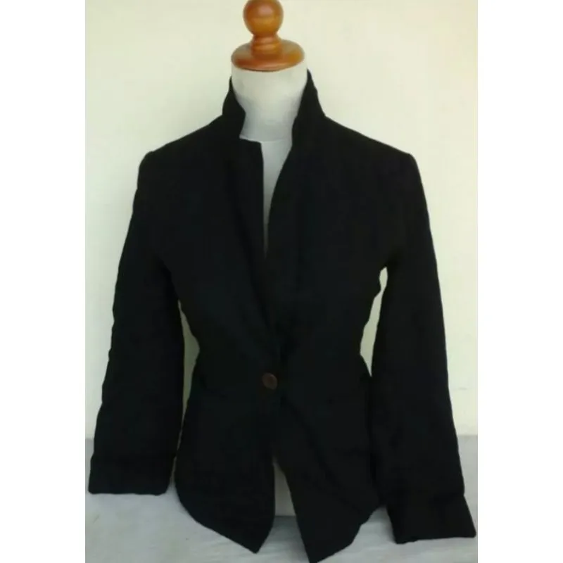 Casual Blazer Wanita black photo 1