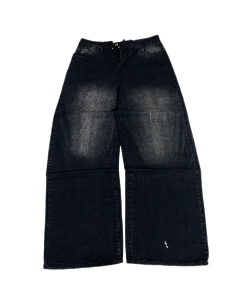 Vintage Streetwear Jeans Pria white black photo 1