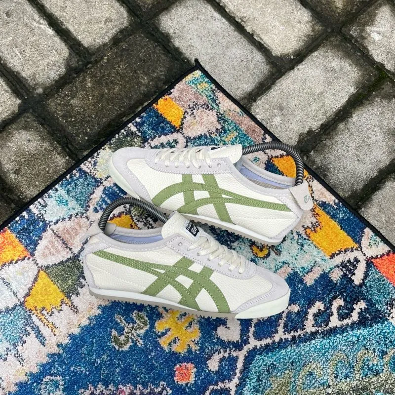 Onitsuka Tiger Indie Casual Sneakers Wanita white green photo 1