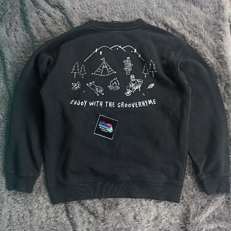 Grooverhyme Skater Sportswear Sweatshirt Pria black photo 1