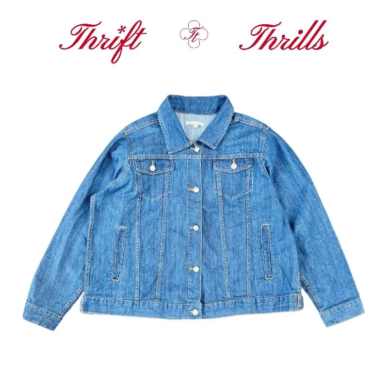 Streetwear Casual Denim jacket Pria blue photo 1