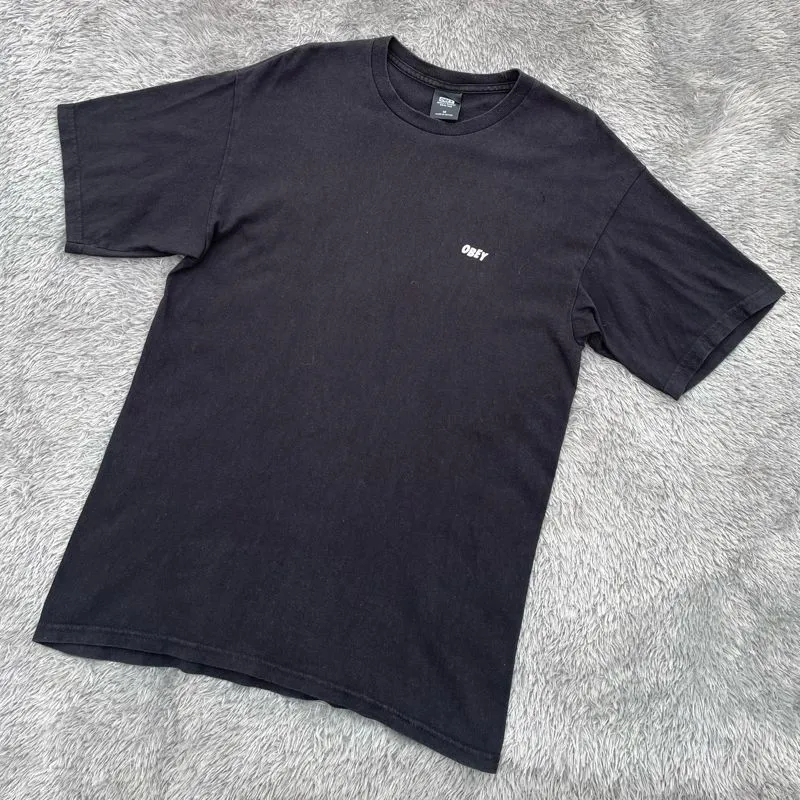 Obey Vintage Streetwear T-shirt Pria black photo 1