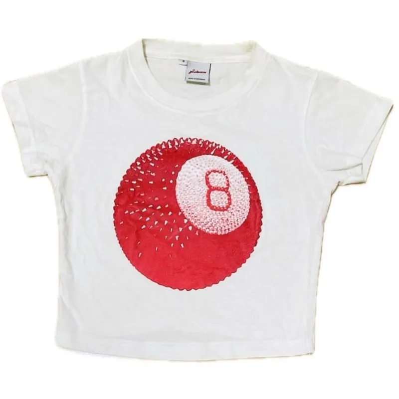 Streetwear Skater Crop top Wanita red photo 1