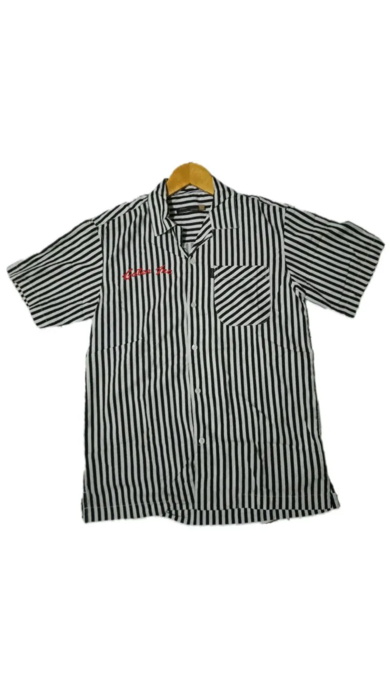 Guten Inc Vintage Y2K Formal shirt Pria white black photo 1