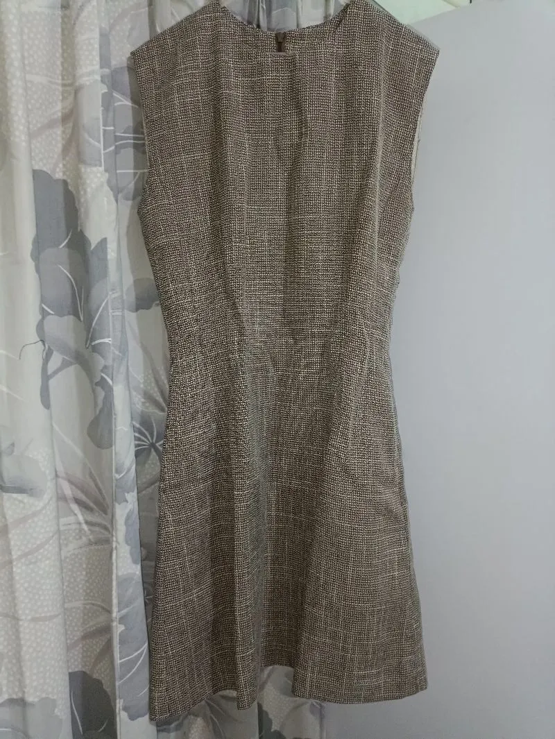 Vintage Casual Casual dress Wanita tan brown photo 1