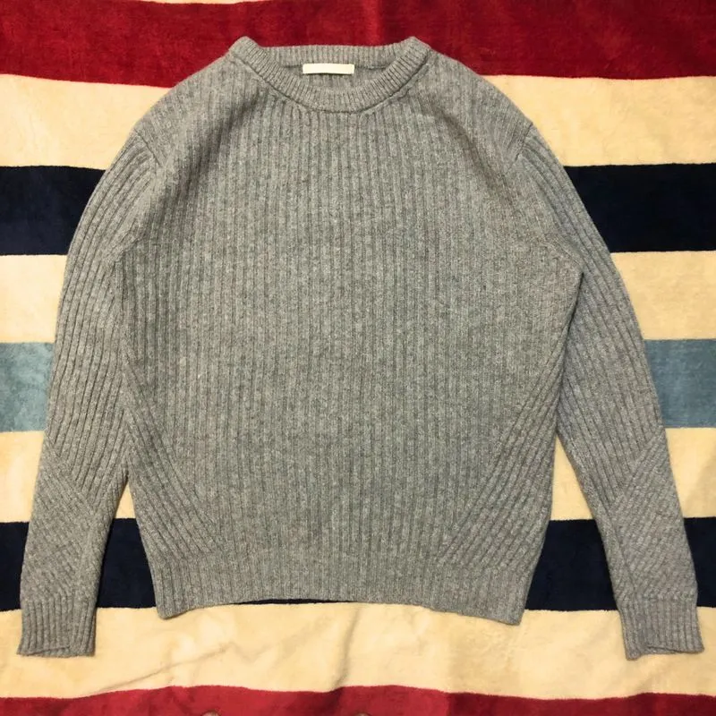 Japanese brand Vintage Casual Sweater Pria gray photo 1