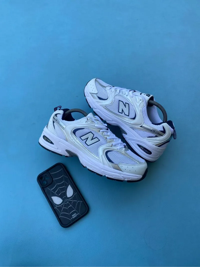 New Balance Sportswear Casual Sneakers Pria white blue photo 1