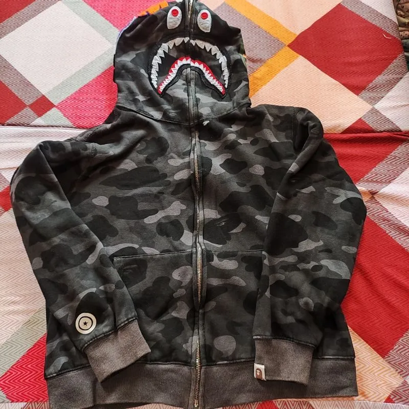 A Bathing Ape Streetwear Sportswear Fleece Pria black gray photo 1