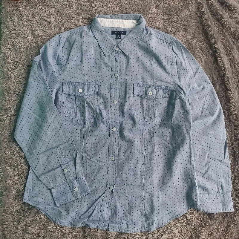 Nautica Indie Casual Formal shirt Pria blue photo 1