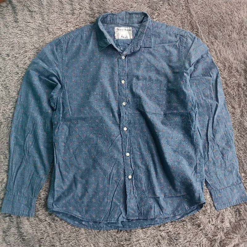 Casual Pakaian adat Formal shirt Pria blue photo 1