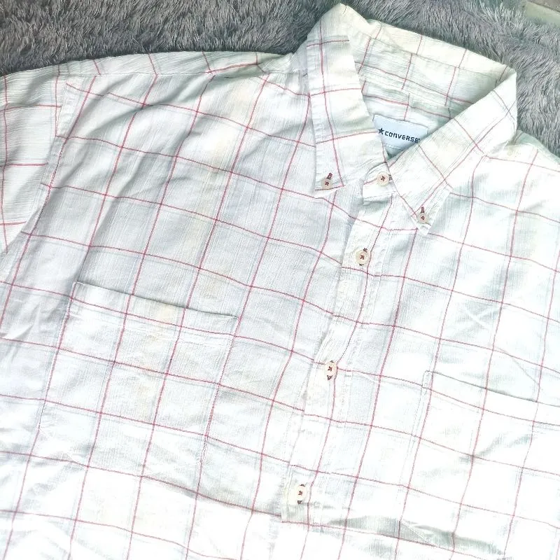 Converse Minimalist Casual Formal shirt Pria white photo 1