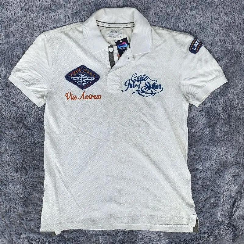 Avirex Vintage Casual Polo shirt Pria white photo 1