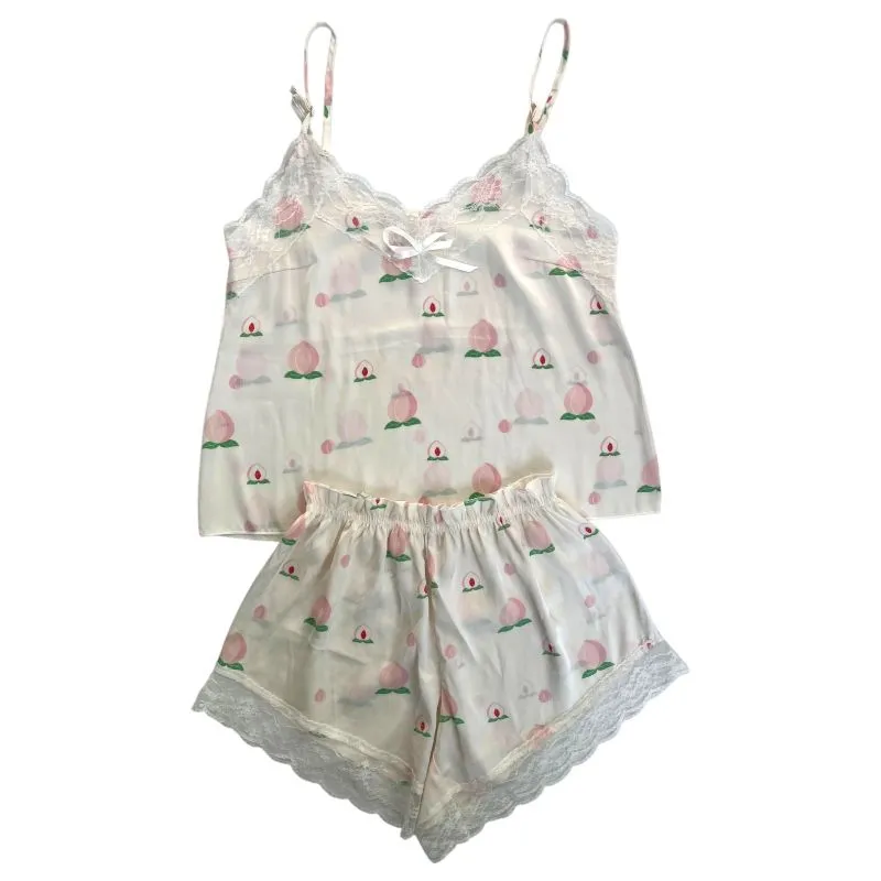 Fairy Coquette Pyjama Wanita white pink photo 1
