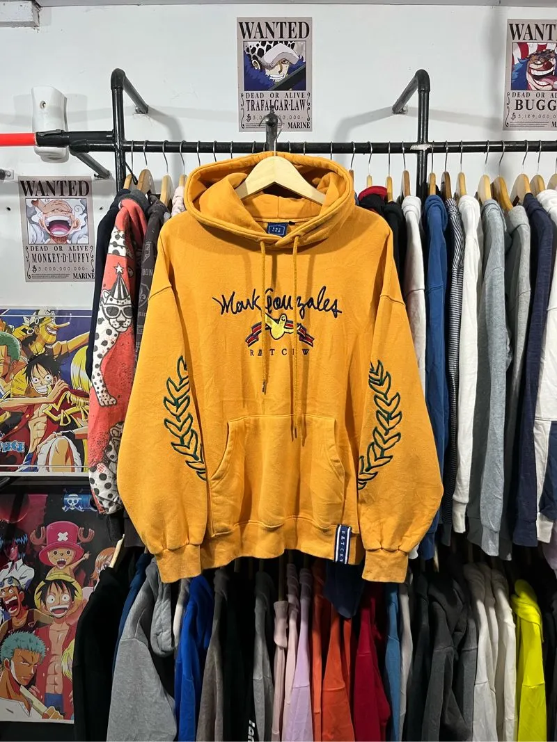 Mark Gonzales Streetwear Skater Hoody Pria yellow photo 1