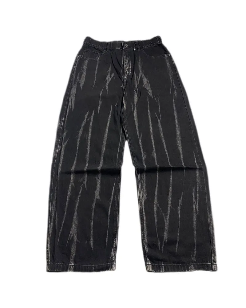 Japanese brand Vintage Streetwear Jeans Pria white black photo 1