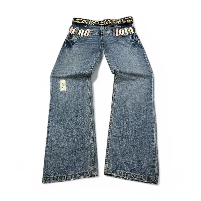 Streetwear Avant Garde Jeans Pria silver photo 1
