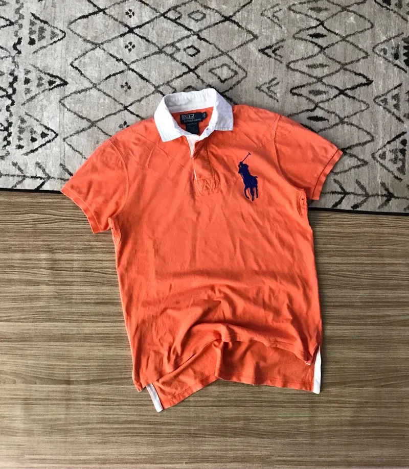 Polo Ralph Lauren Luxury Casual Polo shirt Pria orange photo 1