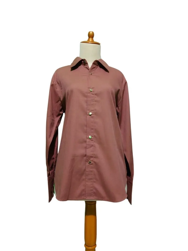Casual Blouse Wanita brown photo 1