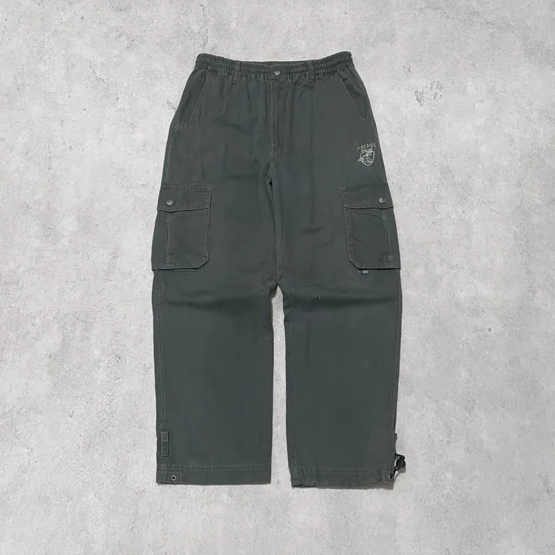 Japanese brand Streetwear Casual Casual pants Pria multicolor green photo 1