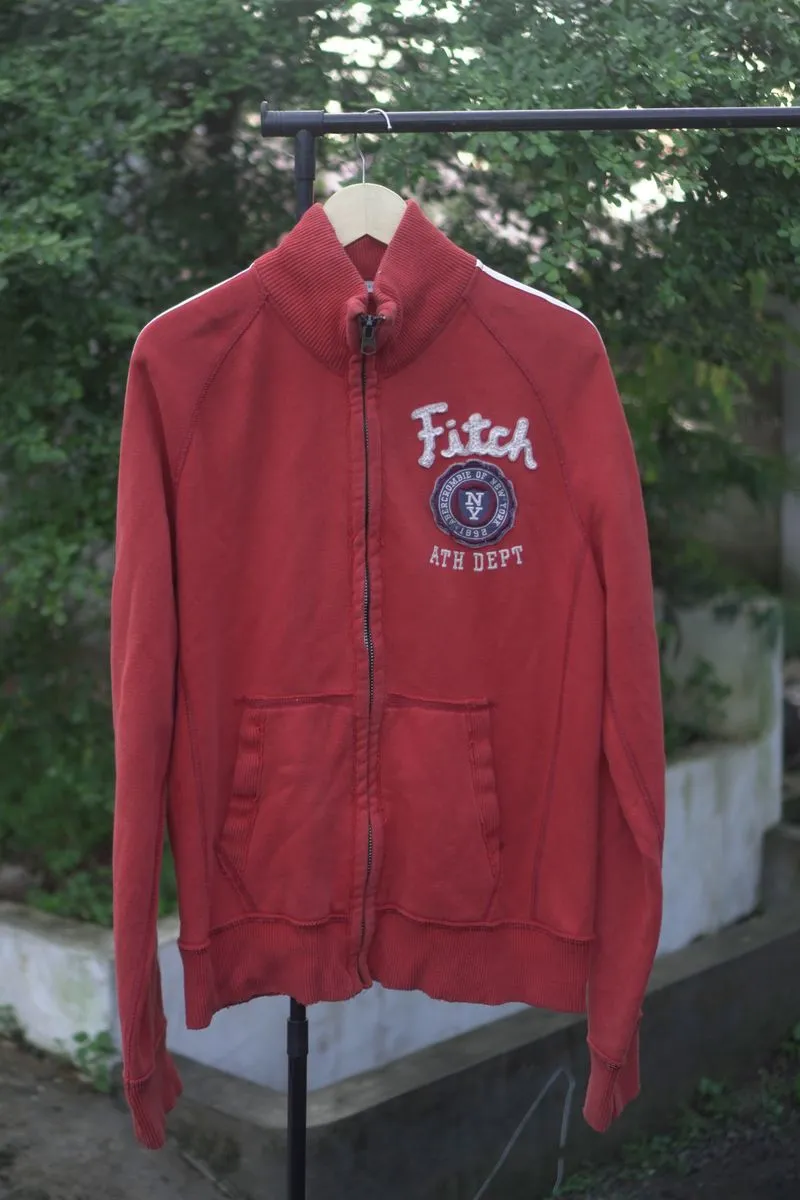 Abercrombie & Fitch Casual Hoody Pria red photo 1