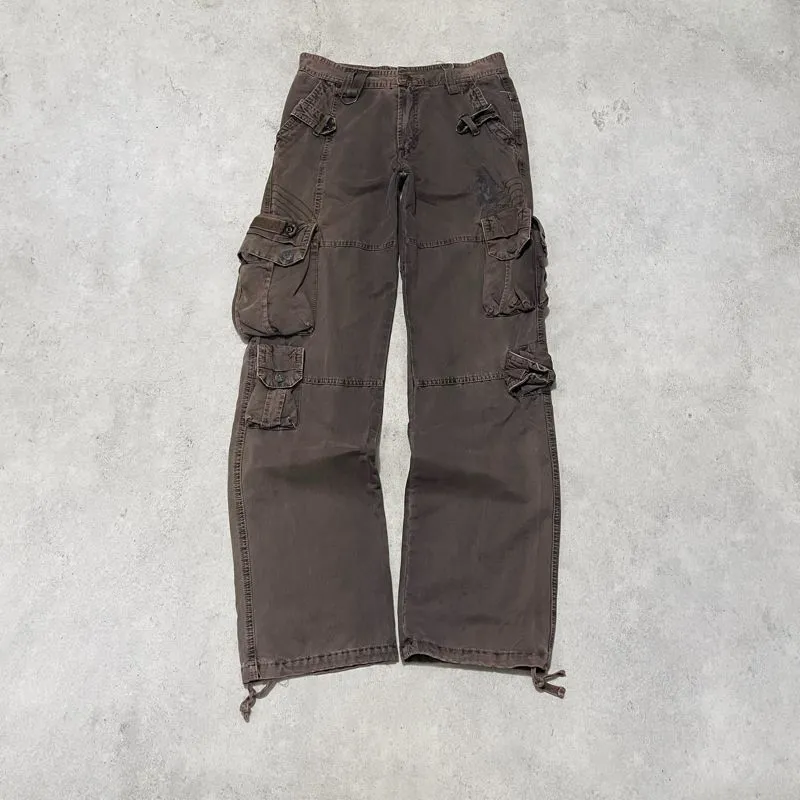 Japanese brand Streetwear Y2K Casual pants Pria tan brown photo 1