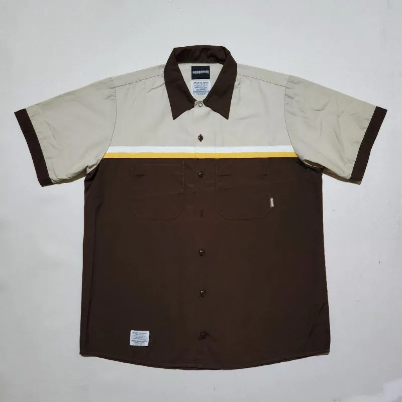 Neighborhood Luxury Casual shirt Pria brown cream photo 1