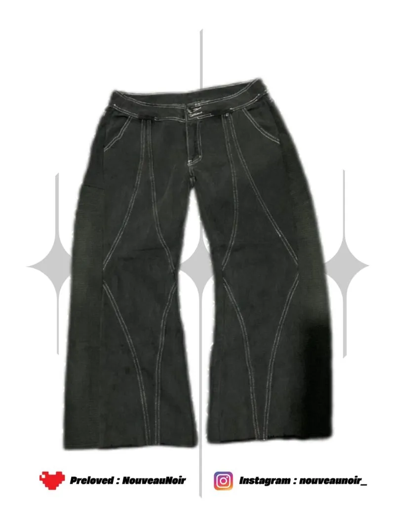 ROMWE Streetwear Casual pants Pria white black photo 1