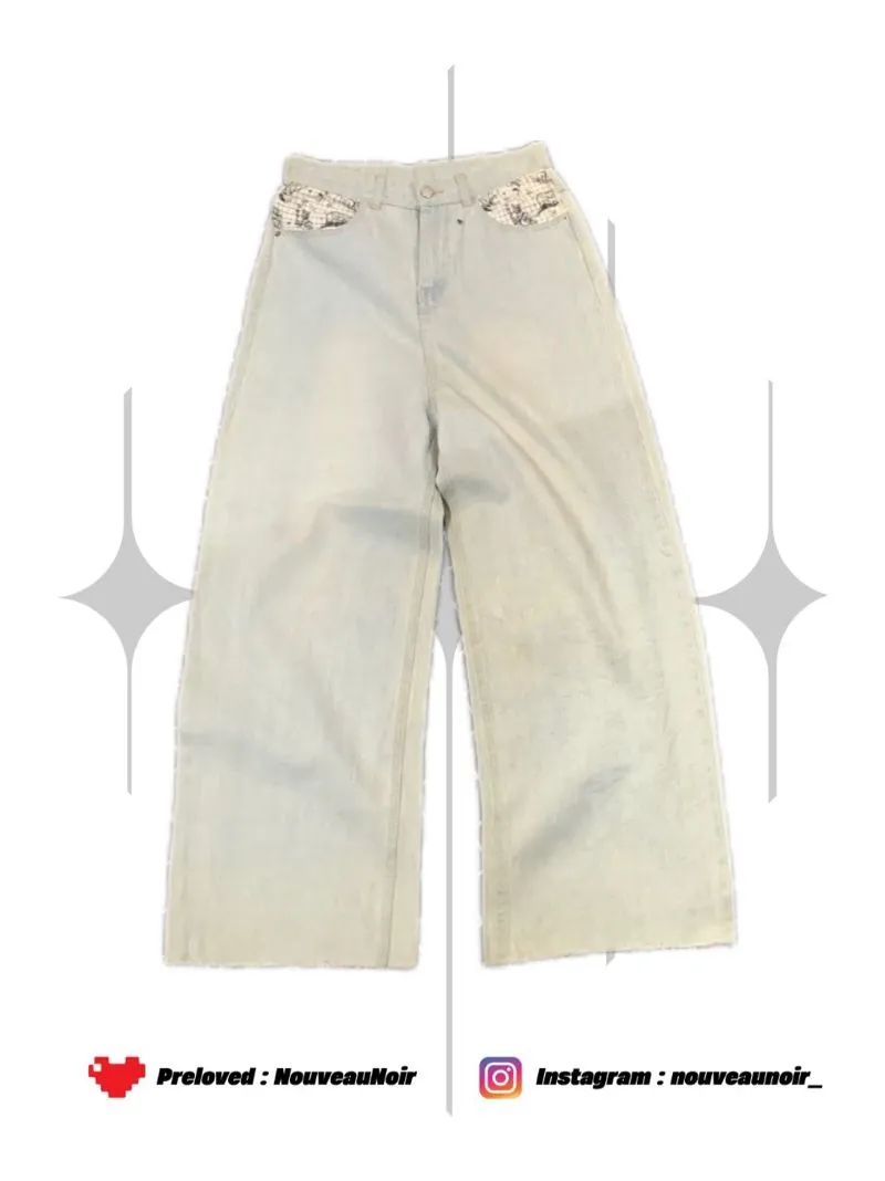 Streetwear Jeans Pria tan cream photo 1