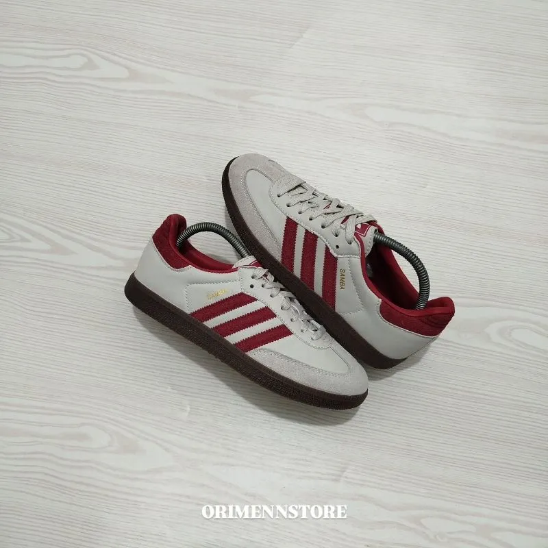 Adidas Casual Sneakers Pria red gray photo 1