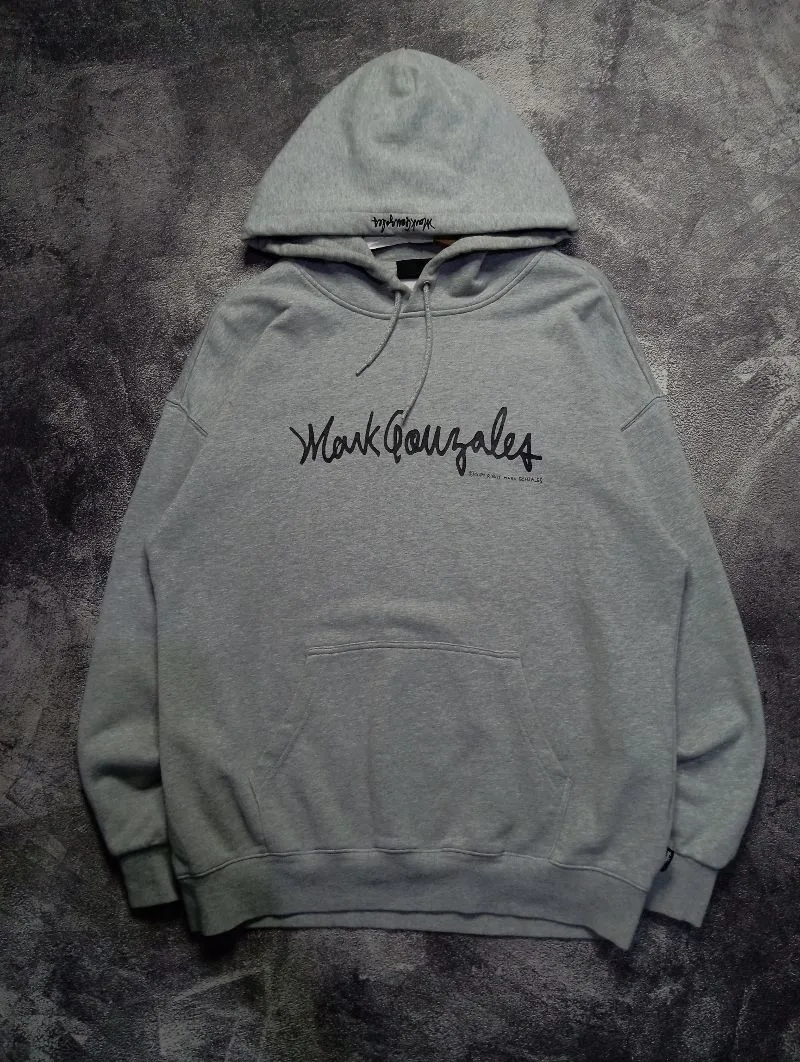 Mark Gonzales Streetwear Luxury Hoody Pria gray photo 1