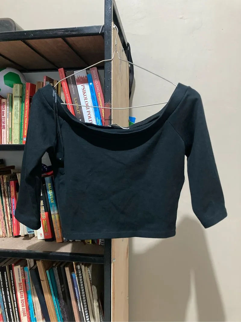 ZARA Y2K Luxury Crop top Wanita black photo 1