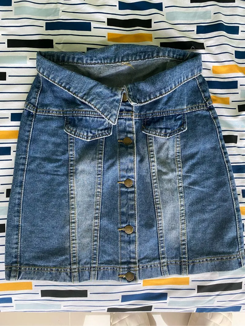 Casual Mini skirt Wanita navy blue photo 1