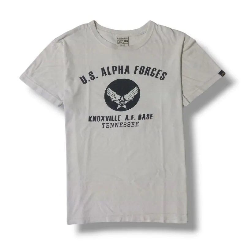 Alpha Industries Vintage T-shirt Pria white photo 1