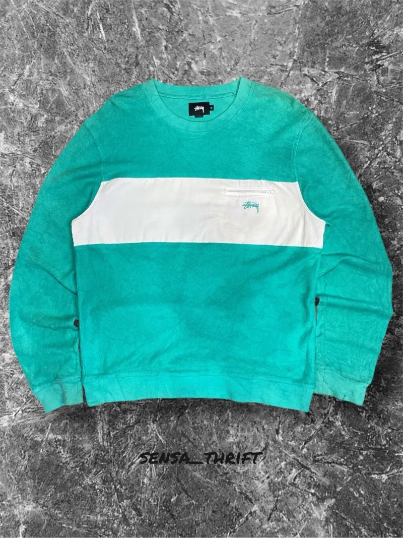 Stussy Vintage Skater Sweater Pria white green photo 1