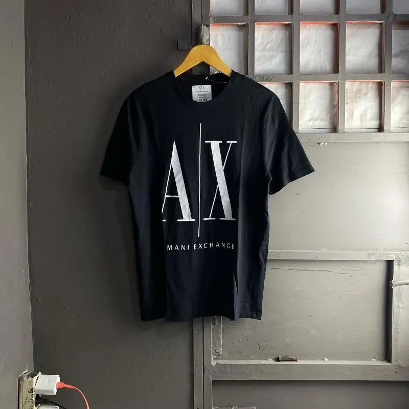 Armani	 Streetwear Casual T-shirt Pria black photo 1