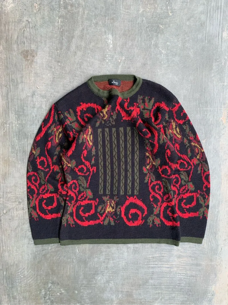 Vintage Y2K Sweater Wanita red black photo 1