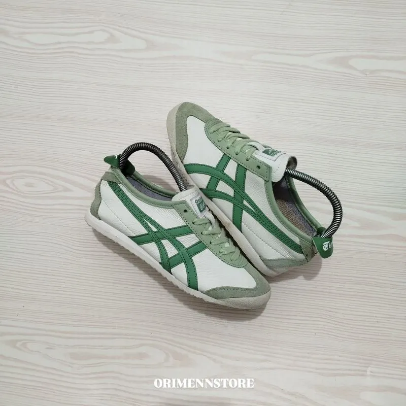 Onitsuka Tiger Casual Sneakers Wanita white green photo 1