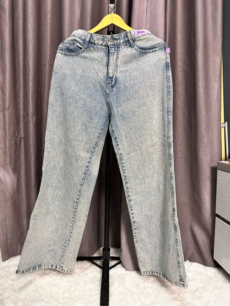 Jiniso Casual High waisted jeans Wanita blue photo 1