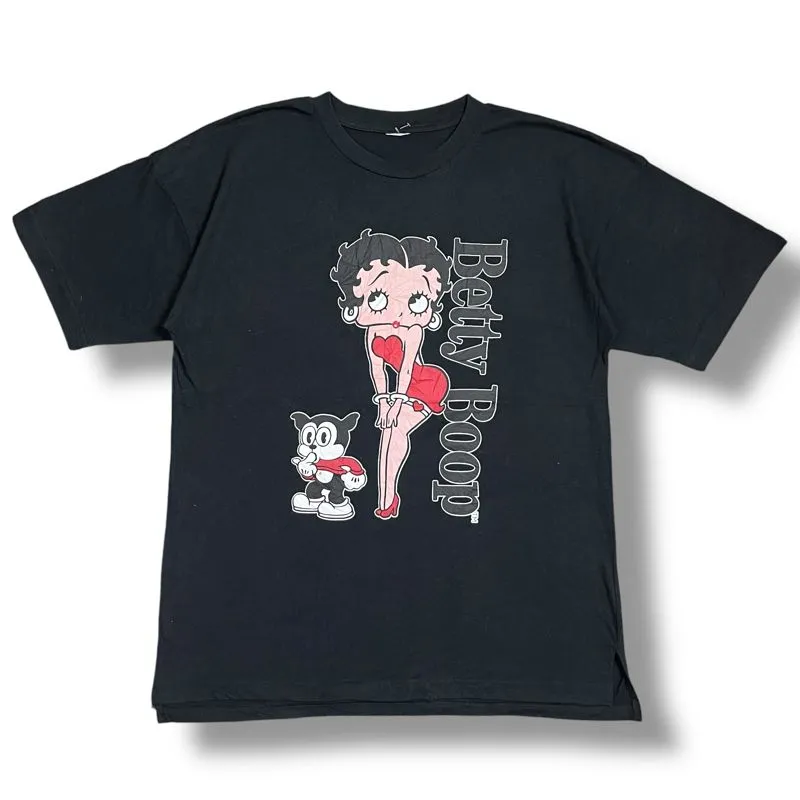 Betty Boop Y2K Casual T-shirt Pria black photo 1