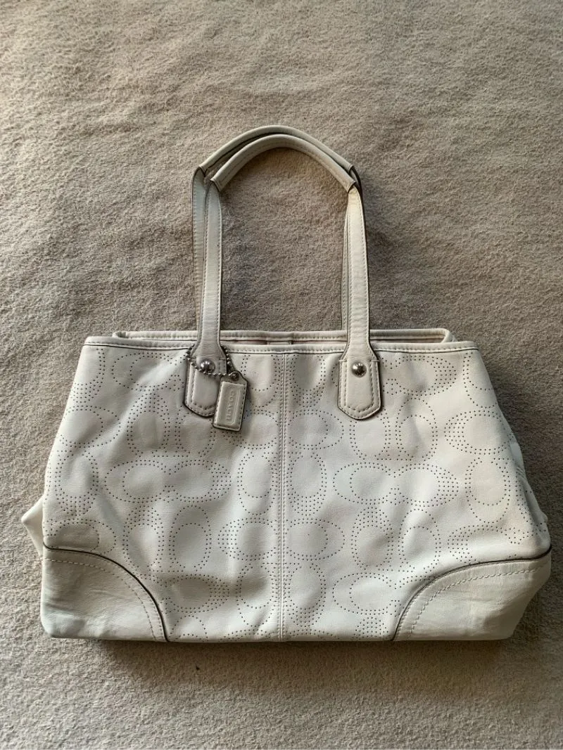 Coach Vintage Tote bag Wanita white photo 1