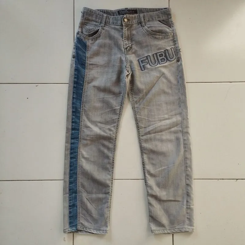 FUBU Vintage Jeans Pria gray photo 1