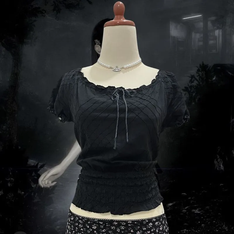 Grunge Goth Shirt Wanita black photo 1