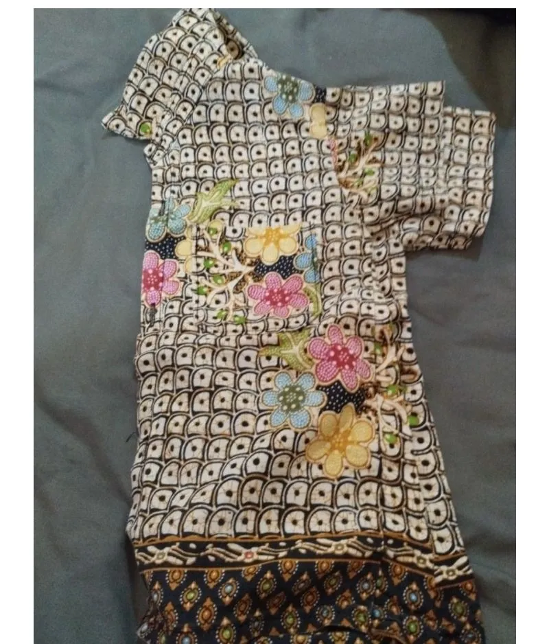 Batik Kemeja Kids cream photo 1