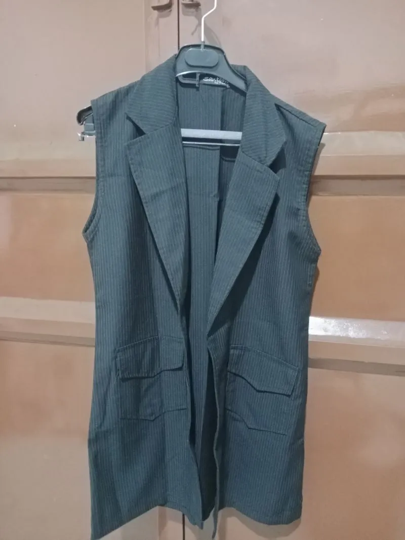Casual Blazer Wanita black gray photo 1