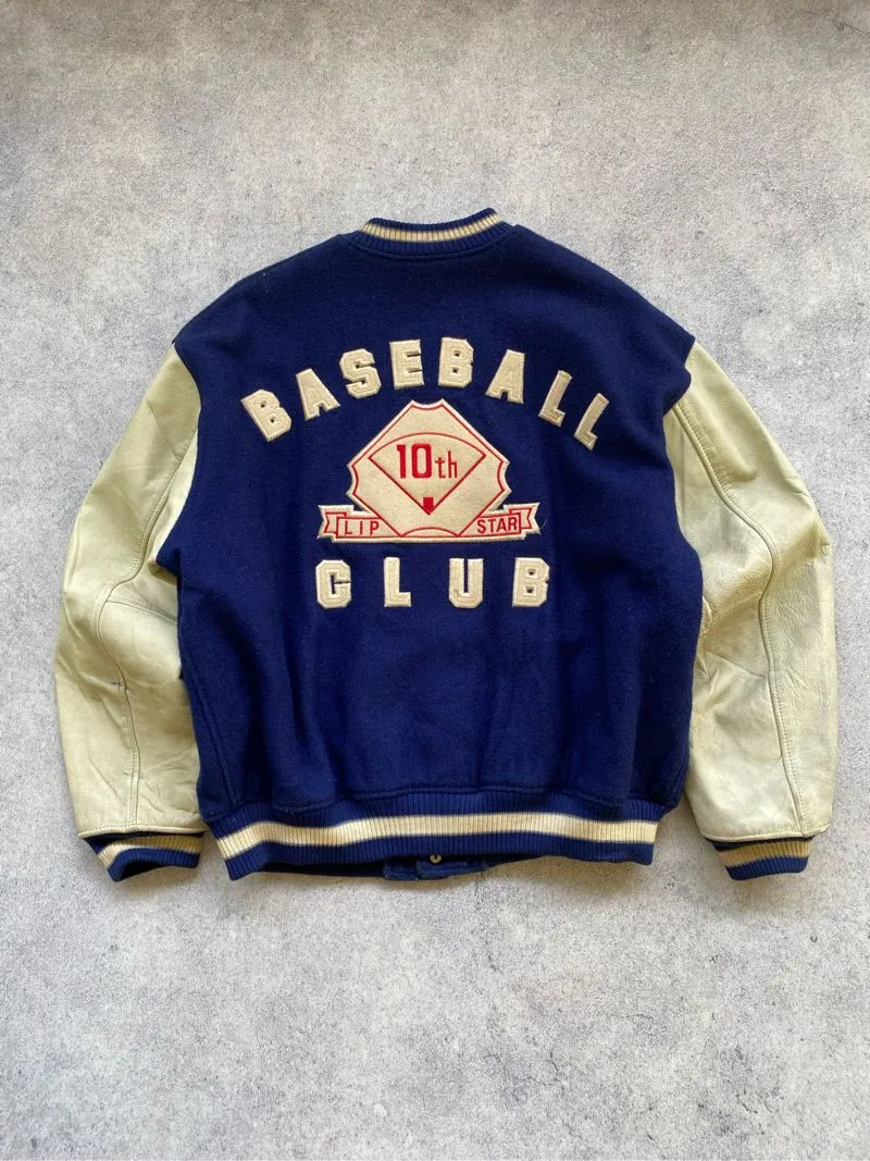 Vintage Streetwear Leather jacket Pria blue photo 1