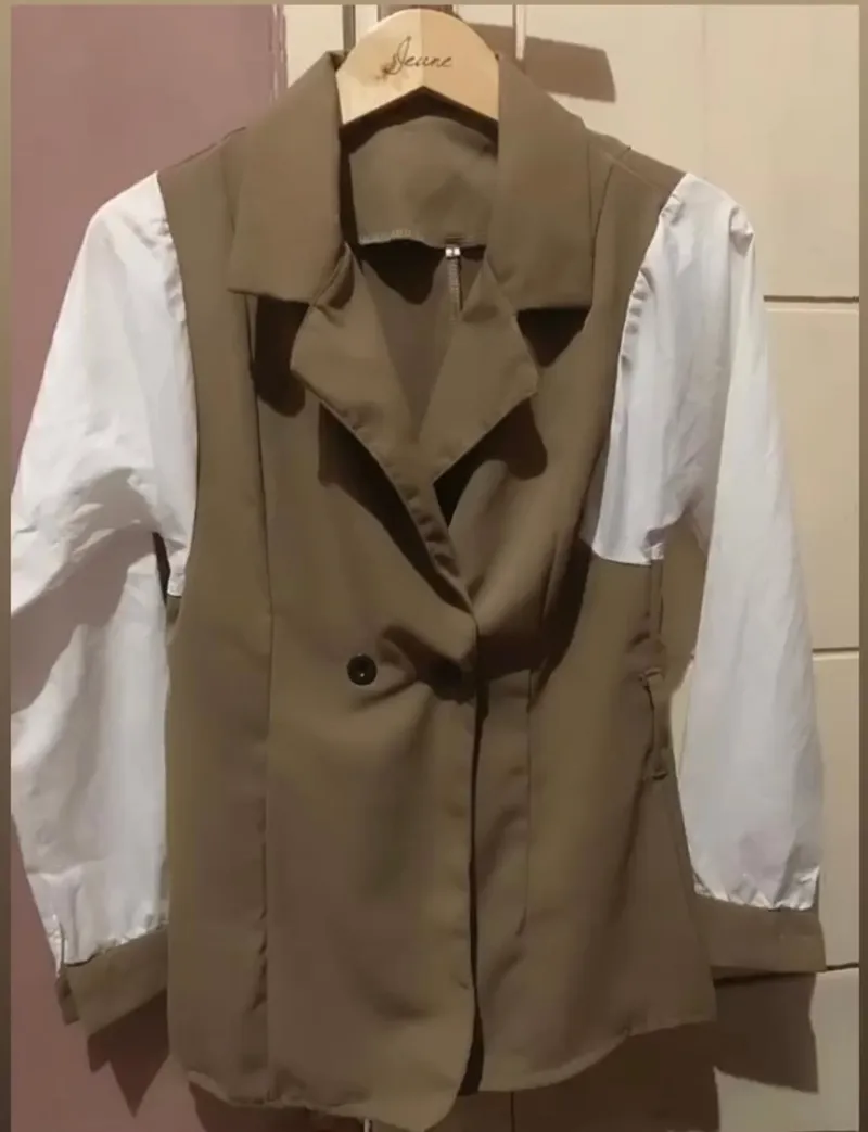 Casual Blazer Wanita tan photo 1