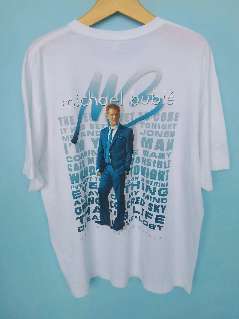 Vintage Casual T-shirt Pria white photo 1